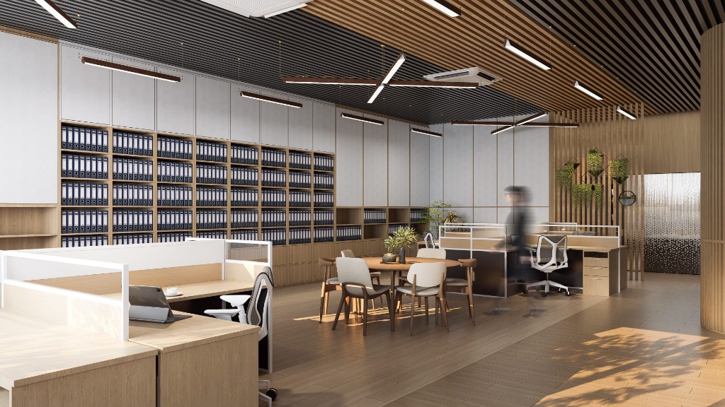 Entertainment lounge with pool table and bar