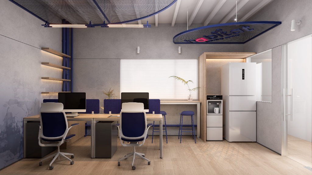 Modern pantry fridge and layout